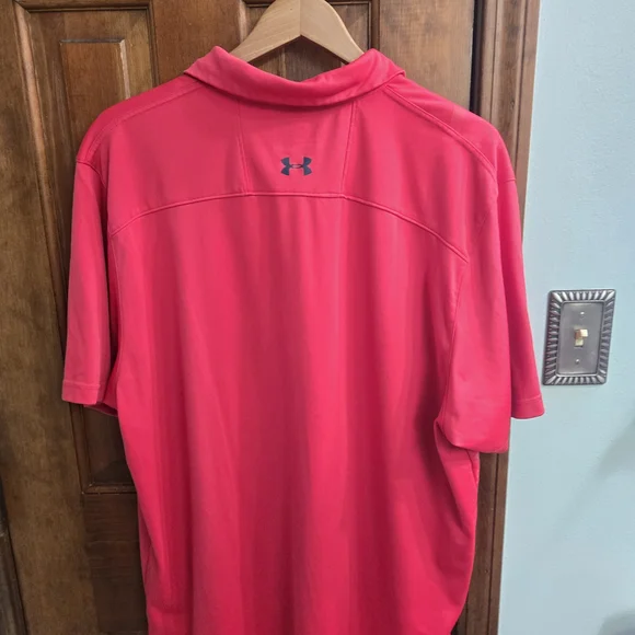 Under Armour Men's Bright Red Polo Shirt - Picture 2 of 5